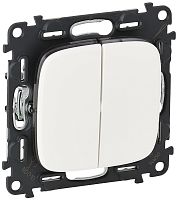 Выключатель без рамки Legrand Valena Allure 2-кл. белый картинка